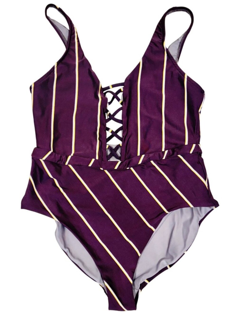 Maaji Striped One Piece Swimsuit Size Large
